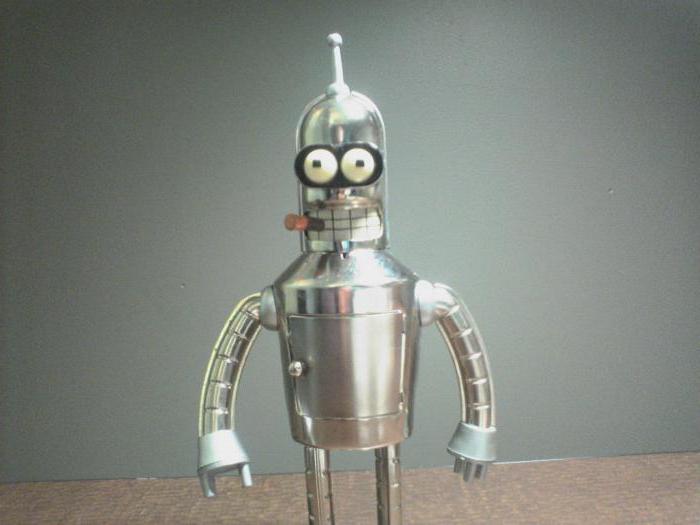 Robot Bender. Postava fantastické animované série 