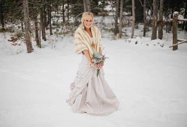 zimní svatební šaty pro těhotné ženy fotografie 
